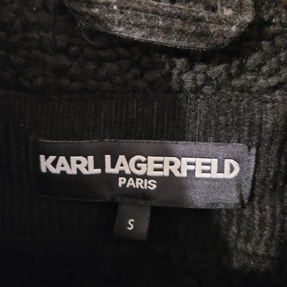 Karl Lagerfeld Black Corduroy Trucker Jacket​ - Picture 3 of 5